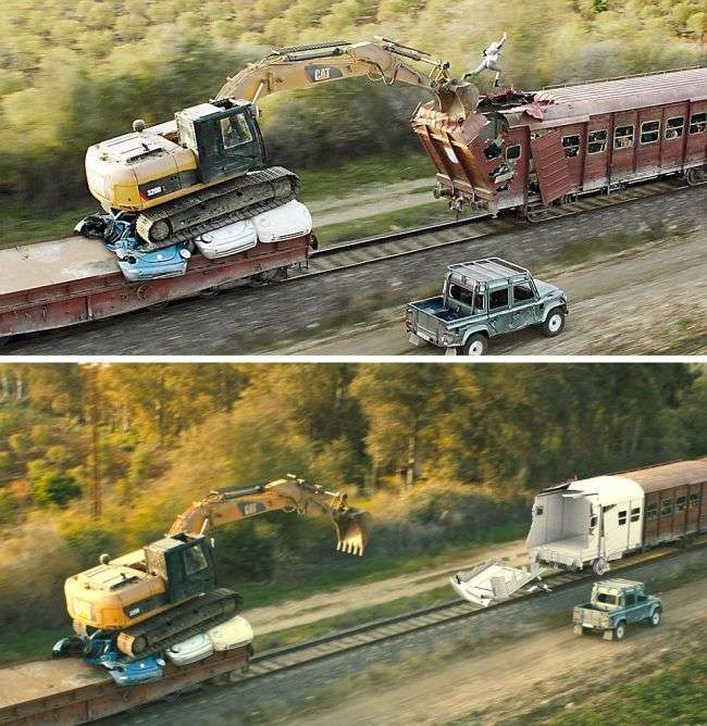 Кадри з «Джеймса Бонда» до і після накладення спецефектів (15 фото)