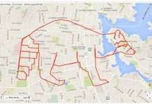 Художник створює прикольні малюнки з допомогою велосипеда і GPS-трекера (9 картинок)