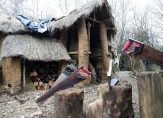 Британського бездомного, який побудував мазанку в лісі, виганяють з дому (9 фото)