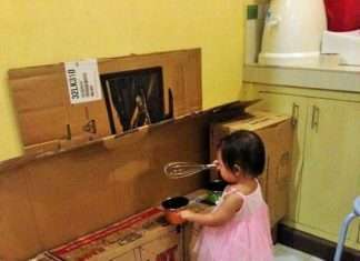 Картонна кухня для дитини (9 фото)