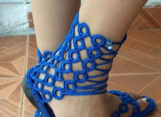 Обвязування кілець для вязаної взуття гачком