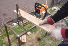 Саморобний розпилювальний стіл з бензопили