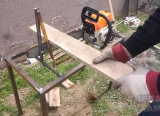 Саморобний розпилювальний стіл з бензопили