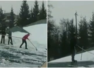 Страховка: рівень фізрук. Російські школярі чистили дах на привязі