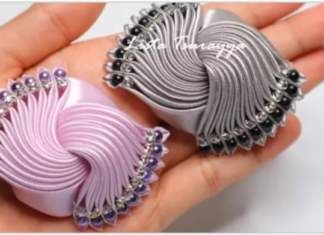 Елегантна брошка-канзаші — відмінний подарунок своїми руками