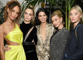 Кара Делевінь, Кендалл Дженнер і Хейлі Болдуін на вечірці в Нью-Йорку