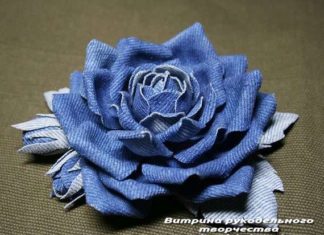 Чого тільки не роблять зі старих джинсів, навіть такі квіти!