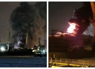 У санкт-петербурзі згорів недобудований військовий корвет