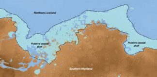 Evidence of a Lost Martian Ocean: The Discovery of a Massive Continental Shelf